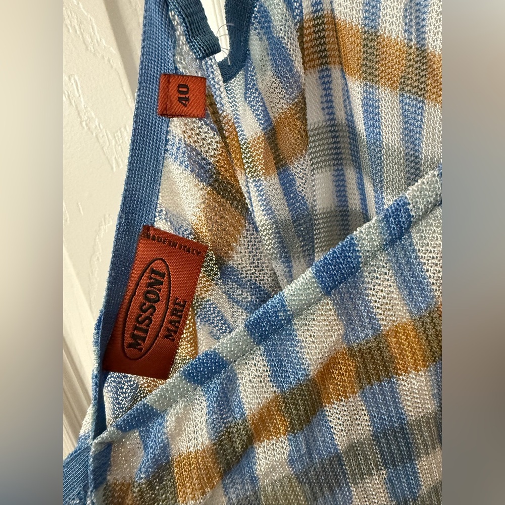 Missoni mare plaid beach cover up size 40 Made in Italy - Picture 5 of 5